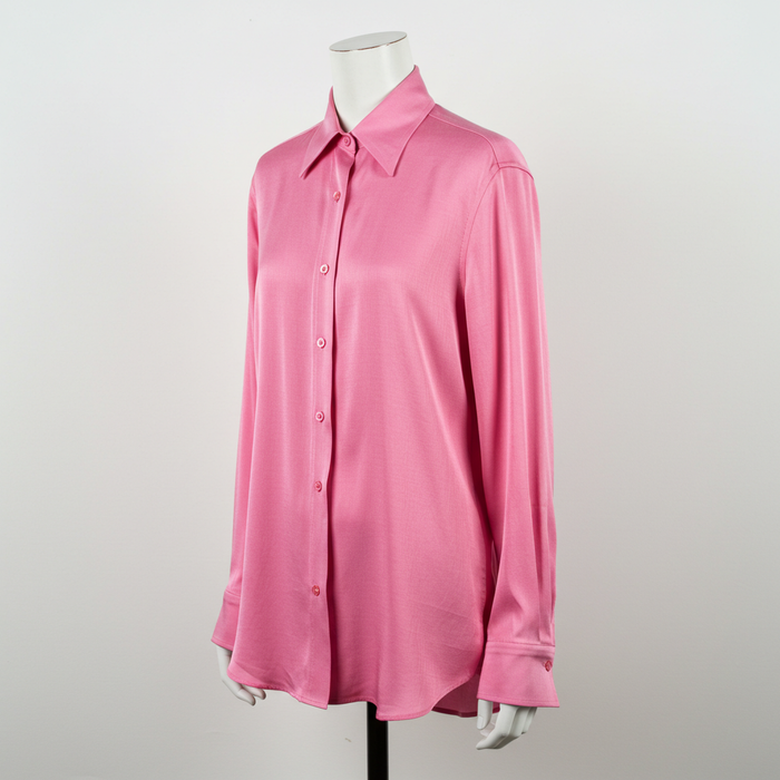 Plain Silk Pink Shirt