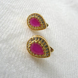 One Carat Gold Stud Earrings