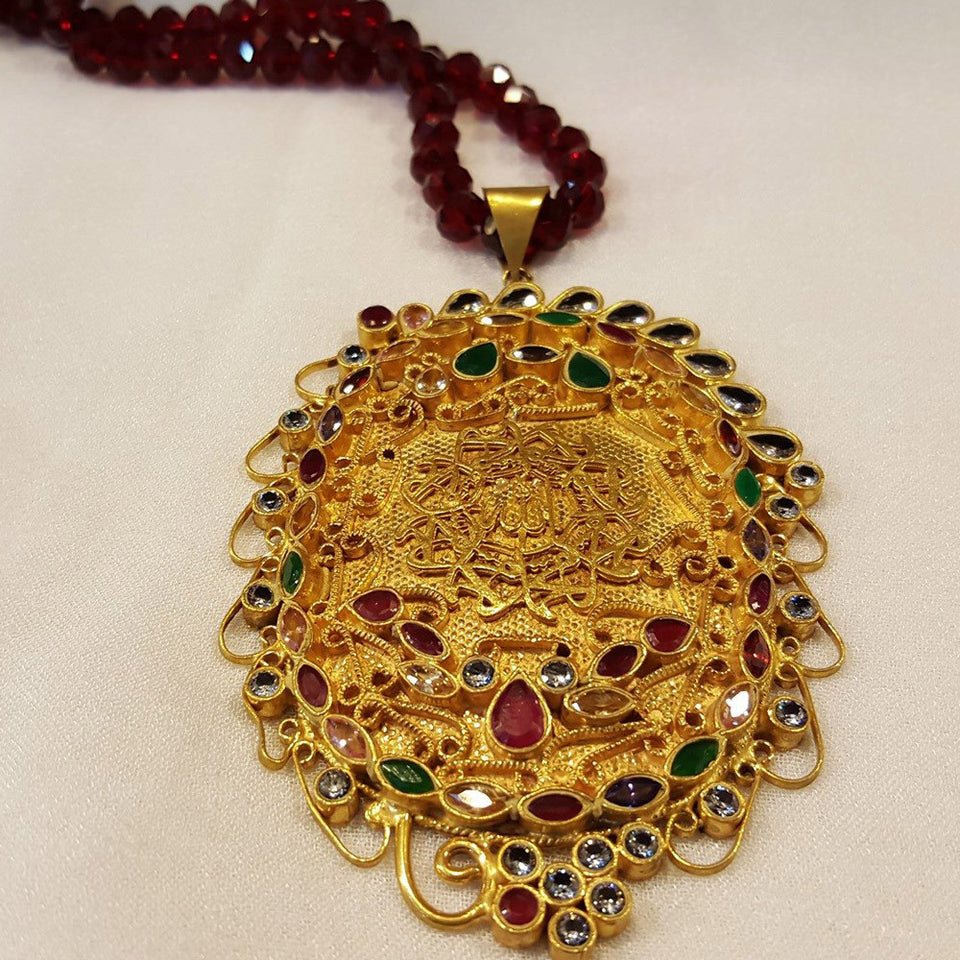 Gold platted semi precious stones studded - design 1