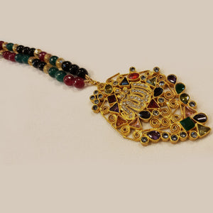 Gold platted semi precious stones studded - design 3