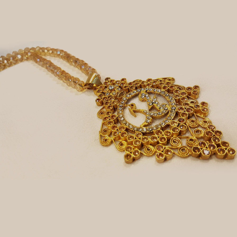 Gold platted semi precious stones studded - design 4