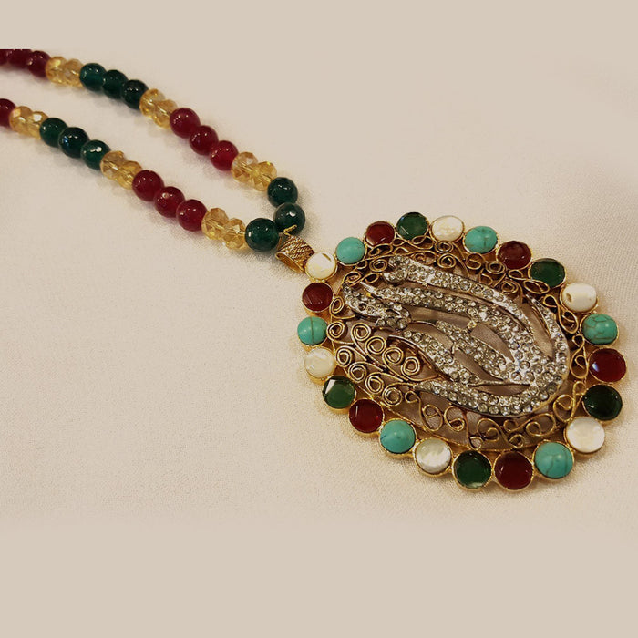 Gold platted semi precious stones studded - design 5