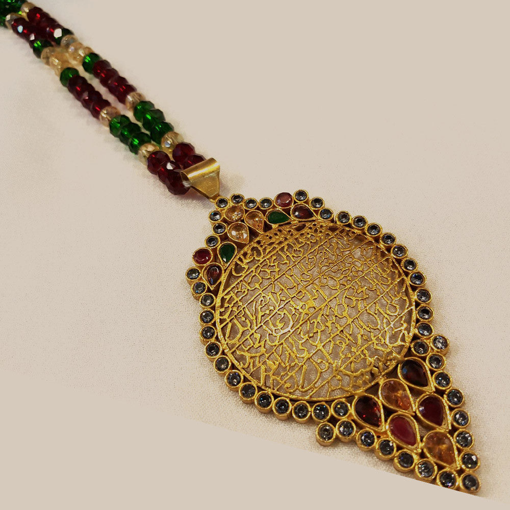 Gold platted semi precious stones studded - design 7