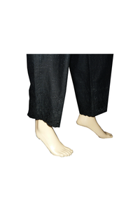 Black Cotton Full Embroided Trouser