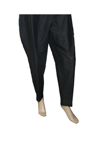 Black Cotton Full Embroided Trouser