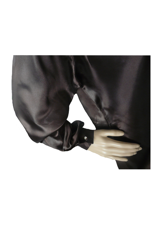 Plain Silk Brown Shirt