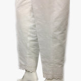 White Cotton Full Embroided Trouser