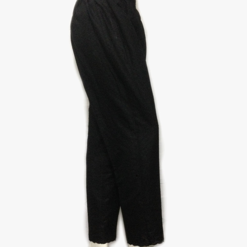 Black Cotton Full Embroided Trouser