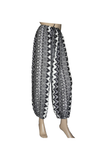 Loose Nightwear Black Printed Trouser