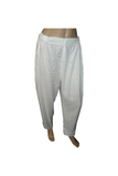 White Linen Full Embroided Trouser