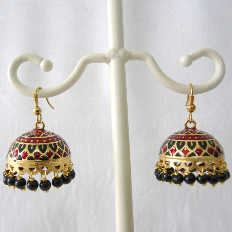 Jaipori meenakari jhumki