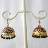 Jaipori meenakari jhumki