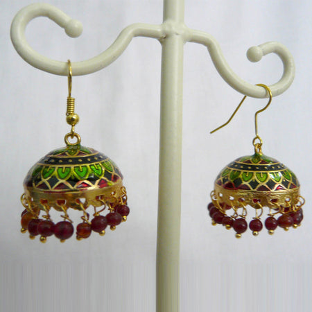Jaipori meenakari jhumki