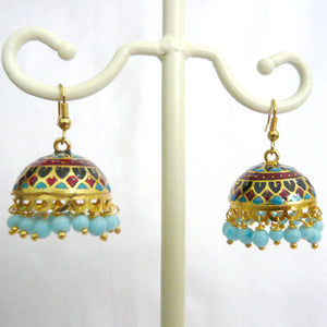 Jaipori meenakari jhumki
